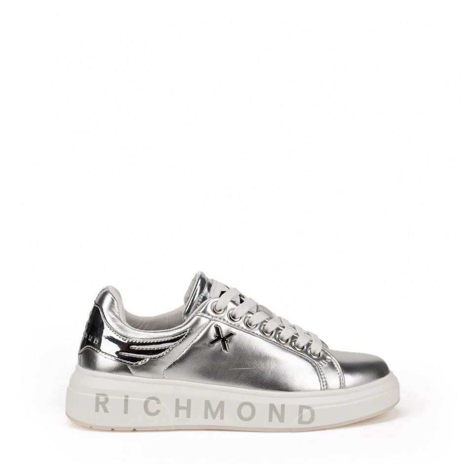 John Richmond Дамски сребърни спортни обувки - изглед 1