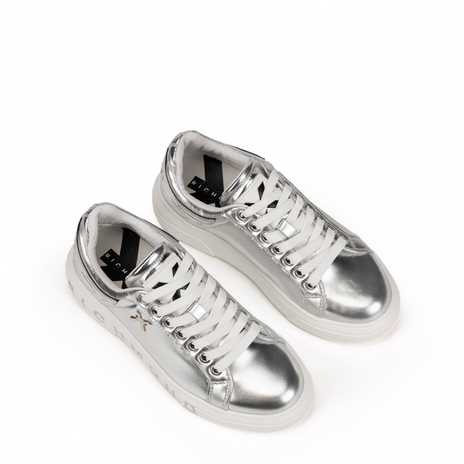 John Richmond Дамски сребърни спортни обувки - изглед 4