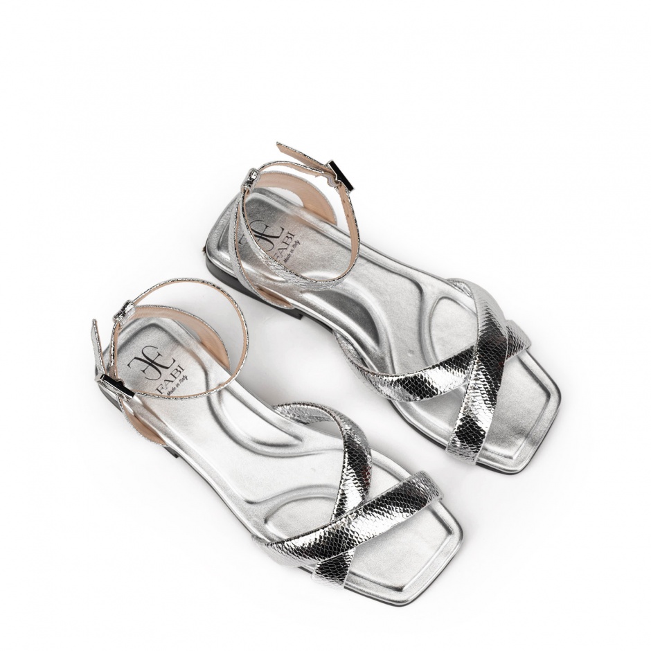 Fabi Дамски сребърни сандали - изглед 4