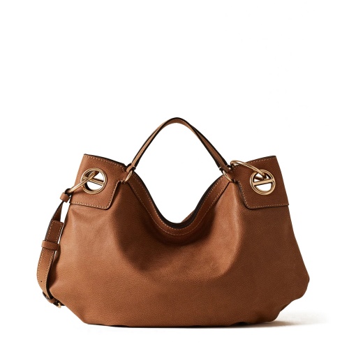 BORBONESE Дамска кафява чанта London Hobo bag