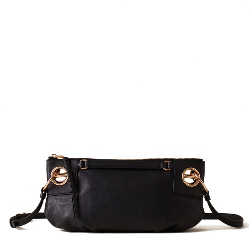 BORBONESE Дамска черна чанта London Shoulder Small