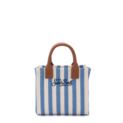 SAINT BARTH Дамска мини чанта с райе Vanity - Pepina SAINT BARTH Дамска мини чанта с райе Vanity