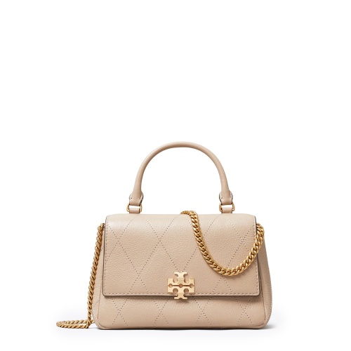 TORY BURCH Дамска бежова чанта Mini Charlie