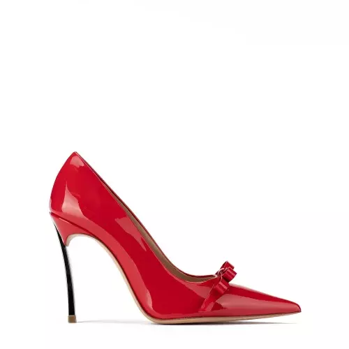 Casadei Дамски червени обувки с панделка