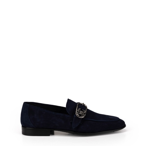 Roberto Cavalli Мъжки сини велурени обувки