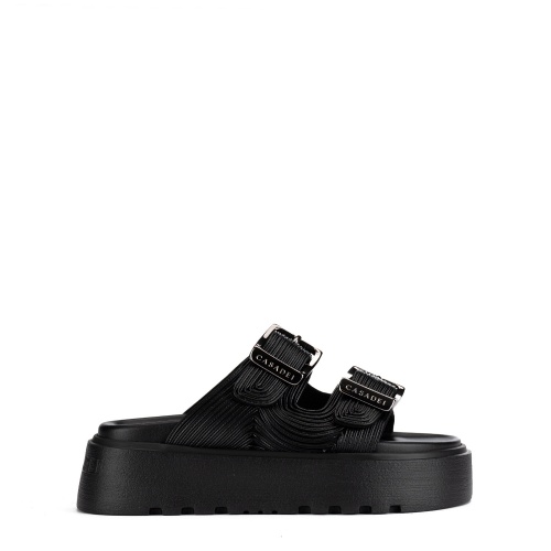 CASADEI Дамски черни чехли с платформа