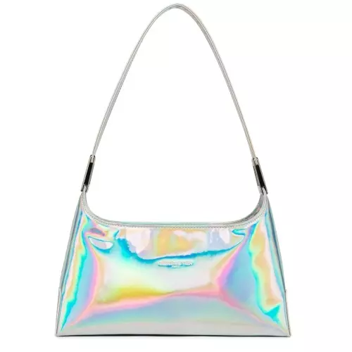 LANCASTER Дамска сребърна чанта Glass Irio