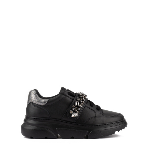 STOKTON Дамски черни обувки с камъни
