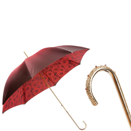 PASOTTI Дамски чадър с червени рози