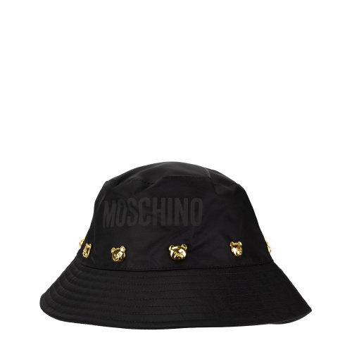MOSCHINO Дамска черна шапка с периферия