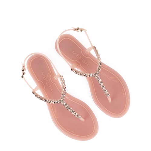 Menghi Дамски розови гумени сандали