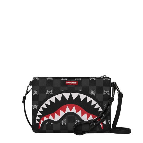 SPRAYGROUND Чанта през рамо GRAY PEEKING CHARACTER