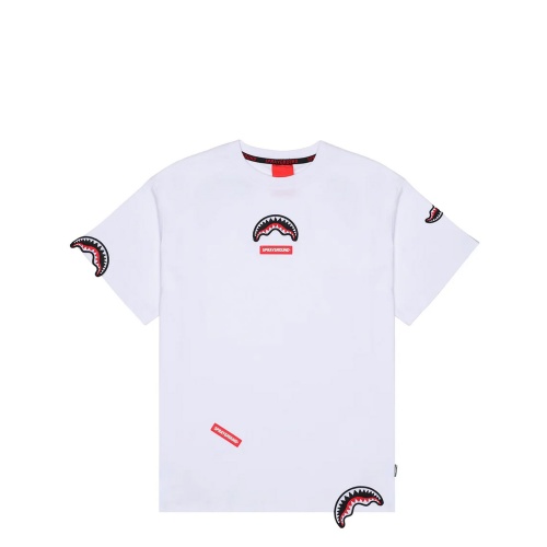 SPRAYGROUND Мъжка бяла тениска с апликации