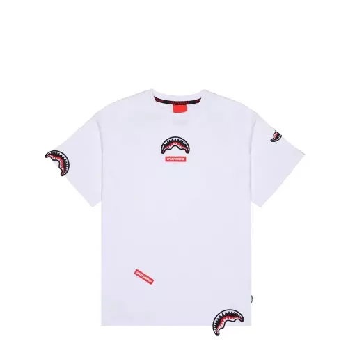 SPRAYGROUND Мъжка бяла тениска с апликации
