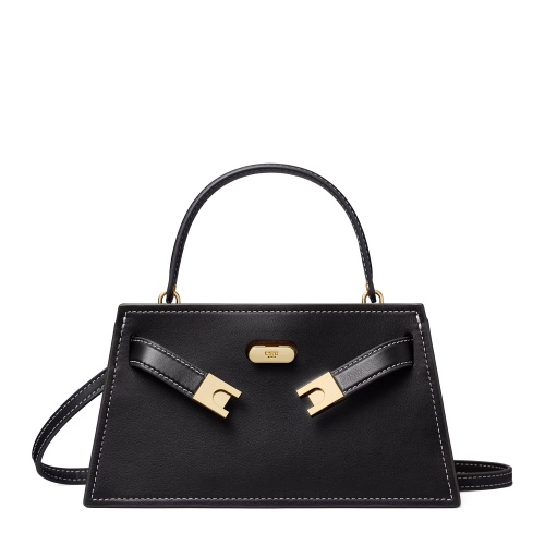 TORY BURCH Дамска черна чанта MINI LEE RADZIWILL