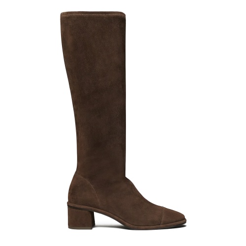 TORY BURCH Дамски кафяви ботуши Cap - Toe