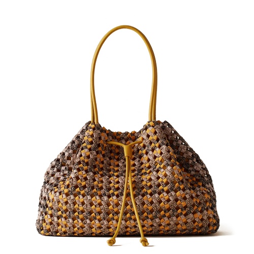 BORBONESE Дамска жълта чанта La Nido Shopping Bag
