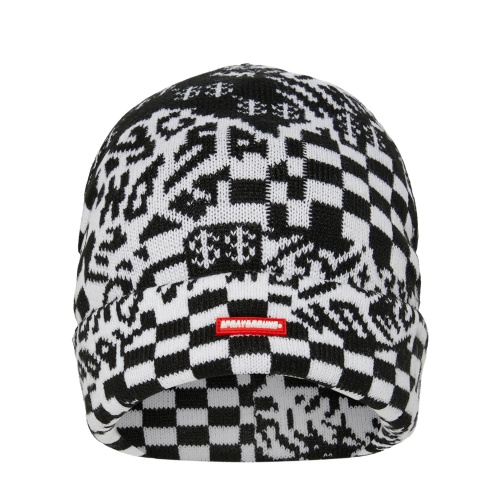 SPRAYGROUND Плетена шапка BLACK AND WHITE WARP CHECK