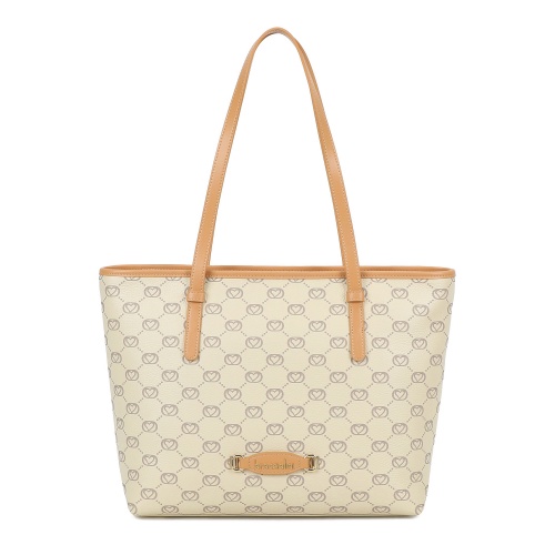 BRACCIALINI Дамска бежова чанта Monogram