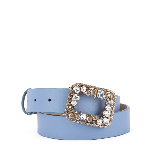 TOSCA BLU Дамски светлосин кожен колан