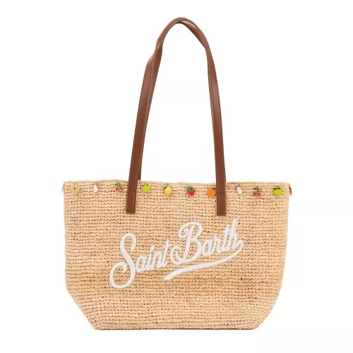 SAINT BARTH Дамска чанта рафия City - Pepina SAINT BARTH Дамска чанта рафия City