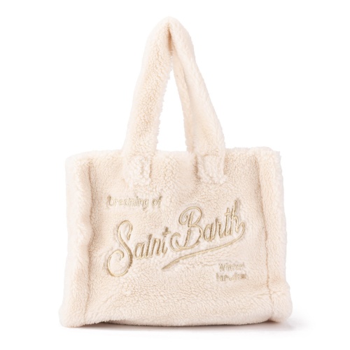 SAINT BARTH Дамска бяла чанта Colette Teddy
