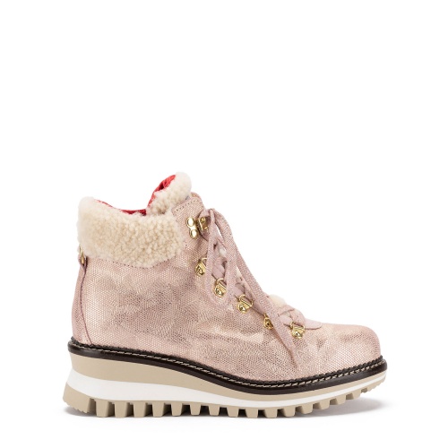 NEW ITALIA SHOES Дамски розови боти с вълна Susanne - Pepina NEW ITALIA SHOES Дамски розови боти с вълна Susanne