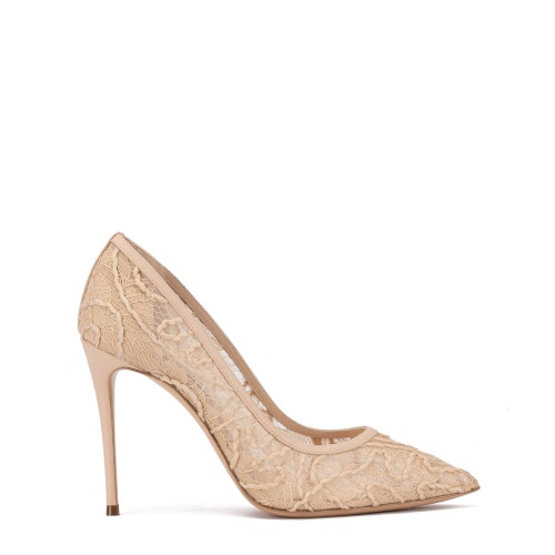 CASADEI Дамски бежови обувки с бродерия Julia