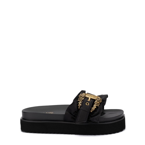 VERSACE JEANS Дамски черни чехли с платформа