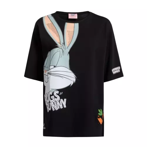 BRACCIALINI Дамска черна тениска T-shirt lt