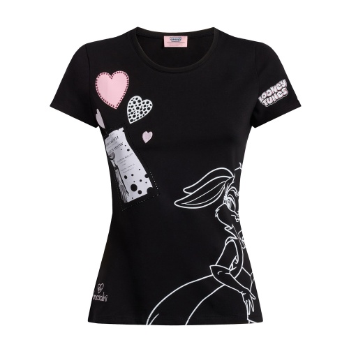 BRACCIALINI Дамска черна тениска T-shirt lt