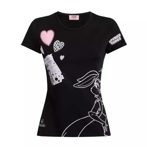 BRACCIALINI Дамска черна тениска T-shirt lt