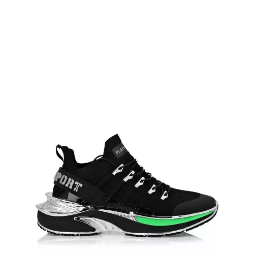 PLEIN SPORT Мъжки черни маратонки RUNNER CHROME SURFER - Pepina PLEIN SPORT Мъжки черни маратонки RUNNER CHROME SURFER