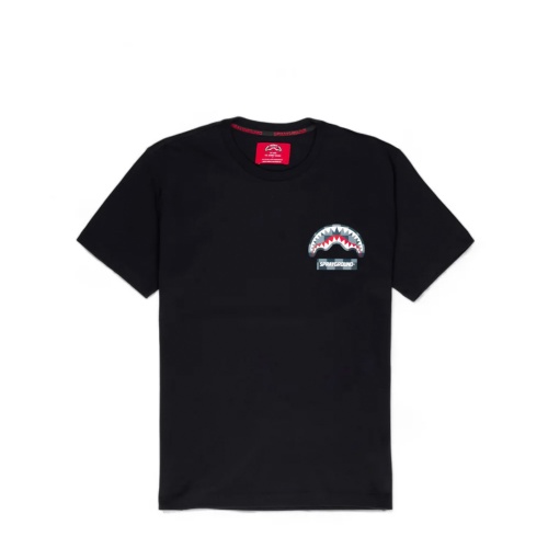 SPRAYGROUND Мъжка черна тениска Checkered Shark Blk