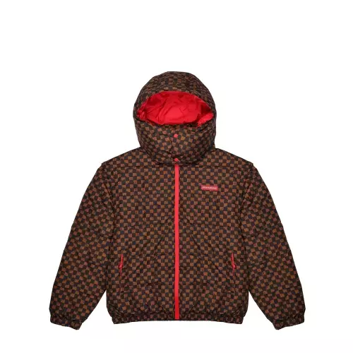 SPRAYGROUND Мъжко кафяво яке две в едно Drip Check - Pepina SPRAYGROUND Мъжко кафяво яке две в едно Drip Check