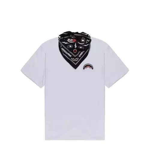 SPRAYGROUND Мъжка бяла тениска с бандана - Pepina SPRAYGROUND Мъжка бяла тениска с бандана
