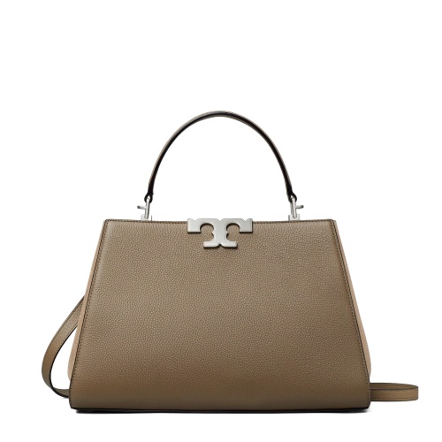 TORY BURCH Дамска бежова чанта Eleanor Pebbled