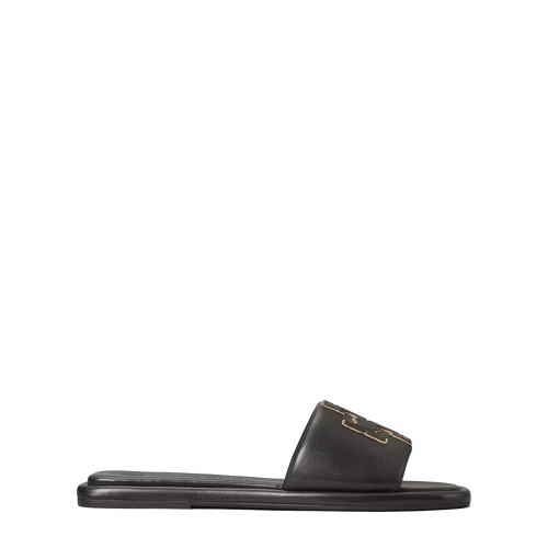 TORY BURCH Дамски черни чехли DOUBLE T SPORT - Pepina TORY BURCH Дамски черни чехли DOUBLE T SPORT