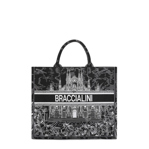 BRACCIALINI Дамска черна чанта Queen