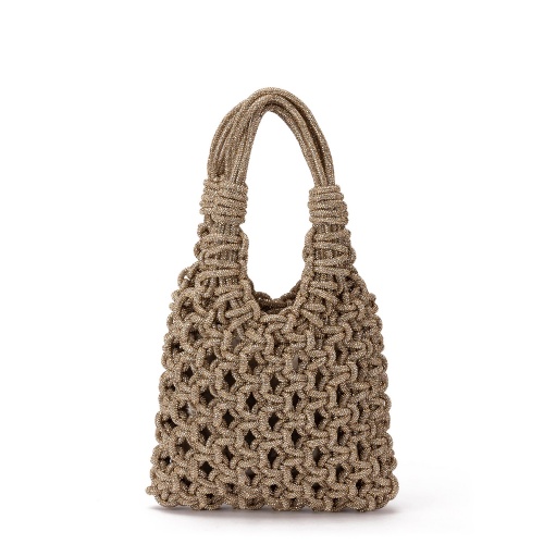 PAOLA FIORENZA Дамска златна чанта с кристали