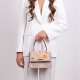 Cromia Дамска бежова чанта с капак - изглед 4