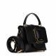 Cromia Дамска черна чанта с капак - изглед 2