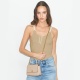 TORY BURCH Дамска бежова чанта Mini Charlie - изглед 3