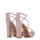 Albano Дамски розови сандали с платформа - изглед 3