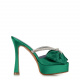 Albano Дамски зелени чехли с платформа - изглед 1