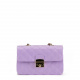 Menghi Дамска лилава чанта с дръжка синджир - изглед 1