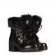 New Italia Shoes Дамски черни боти пух - изглед 4