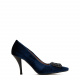 Bianca Di Дамски обувки от син кадифе - изглед 1