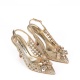 Alma En Pena Дамски златни обувки - изглед 2