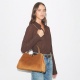 TORY BURCH Дамска кафява чанта Eleanor Satchel - изглед 4